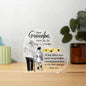 Grandpa Thank You for Being MY Grandpa Acrylic Heart