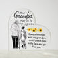 Grandpa Thank You for Being MY Grandpa Acrylic Heart