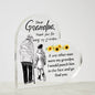 Grandpa Thank You for Being MY Grandpa Acrylic Heart