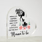 Miracles Happen Everday and Your Little Miracle is On the Way Acrylic Heart