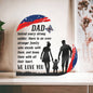 Dad Behind Every Strong Soldier Acrylic Heart