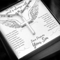 As I Sit in Heaven - From Your Son in Heaven - Engravable Snake Chain Cross Necklace - The Gift Eternal