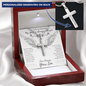 As I Sit in Heaven - From Your Son in Heaven - Engravable Snake Chain Cross Necklace - The Gift Eternal