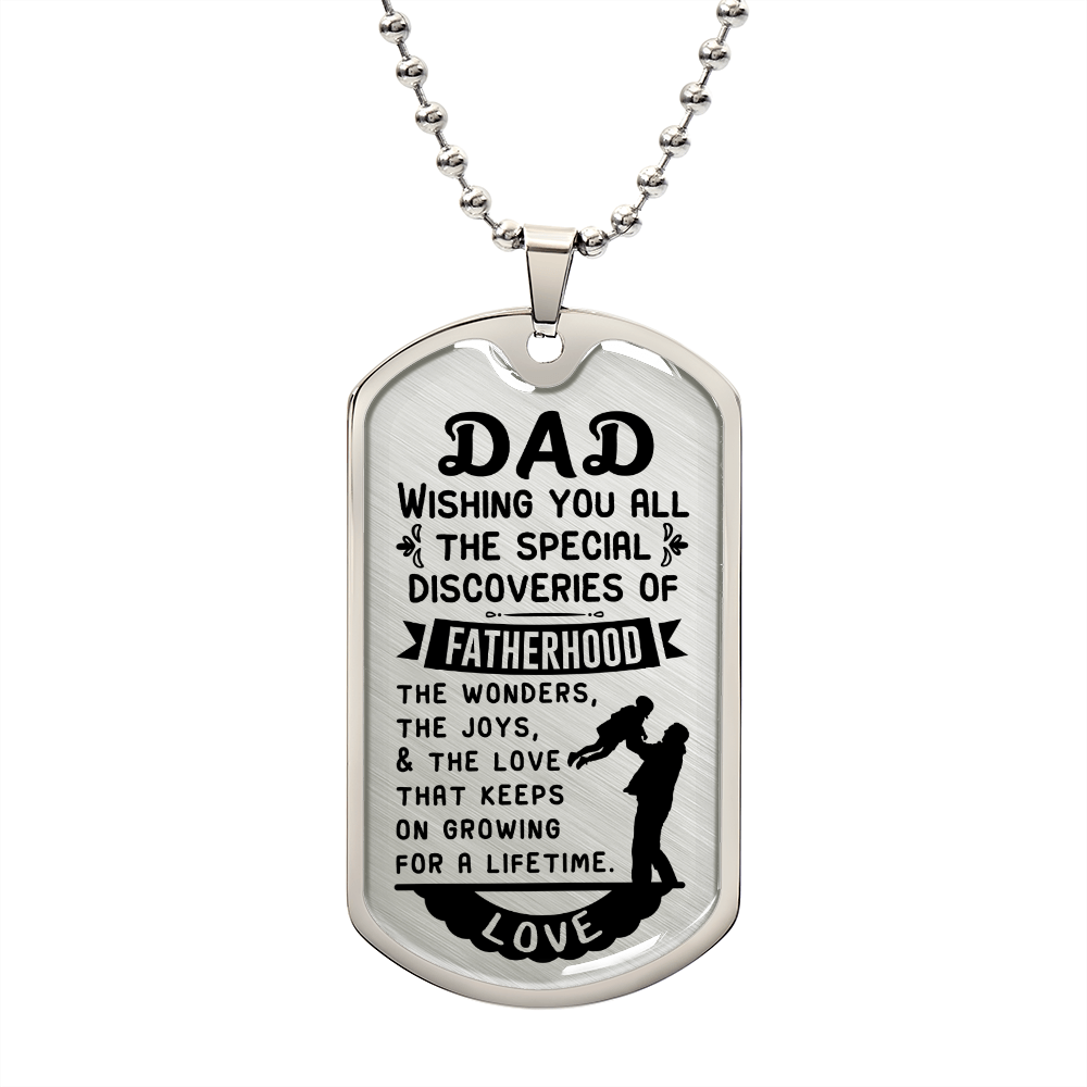 Dad - Fatherhood - Military Dog Tag Chain Necklace – The Gift Eternal