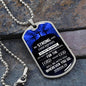 Be Strong and Courageous - Joshua 1:9 - Military Dog Tag Chain Necklace