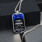Be Strong and Courageous - Joshua 1:9 - Military Dog Tag Chain Necklace