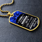 Be Strong and Courageous - Joshua 1:9 - Military Dog Tag Chain Necklace