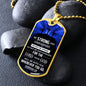 Be Strong and Courageous - Joshua 1:9 - Military Dog Tag Chain Necklace