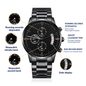 The Gift Eternal Engravable Mens Black Chronograph Watch - The Gift Eternal