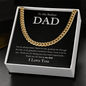 To My Badass Dad - Simply Love - Cuban Chain Necklace - The Gift Eternal