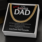 To My Badass Bald Dad - Funny Cuban Chain Necklace