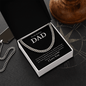 To My Badass Dad - Simply Love - Cuban Chain Necklace - The Gift Eternal