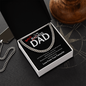 To My Badass Bald Dad - Funny Cuban Chain Necklace