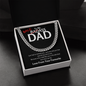 To My Badass Bald Dad - Funny Cuban Chain Necklace