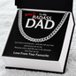 To My Badass Bald Dad - Funny Cuban Chain Necklace