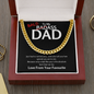 To My Badass Bald Dad - Funny Cuban Chain Necklace