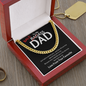 To My Badass Bald Dad - Funny Cuban Chain Necklace