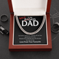 To My Badass Bald Dad - Funny Cuban Chain Necklace