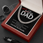 To My Badass Bald Dad - Funny Cuban Chain Necklace