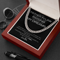 To My Father In Law - Thank You - Cuban Chain Necklace