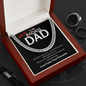 To My Badass Bald Dad - Funny Cuban Chain Necklace