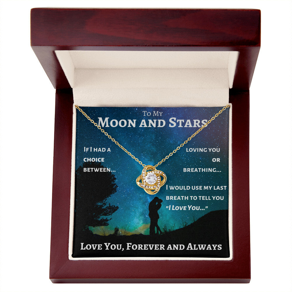 To My Moon and Stars - My Universe - Love Knot Necklace