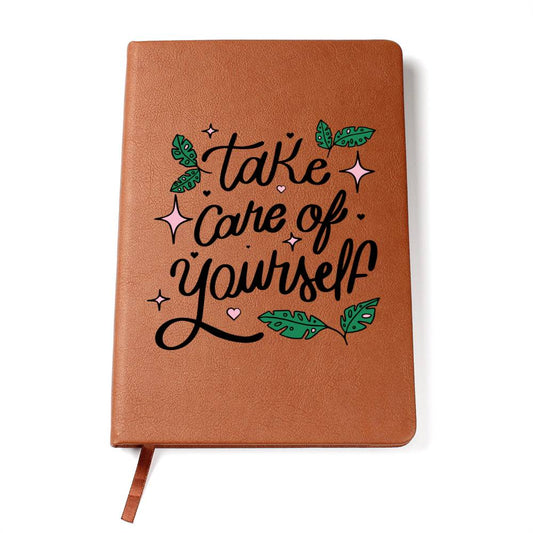 Take Care of Yourself Leather Journal