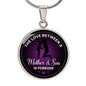 Mother & Son Forever - Engravable Circle Pendant Necklace