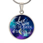 Love You to the Moon - Engravable Circle Pendant Necklace