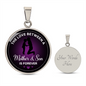 Mother & Son Forever - Engravable Circle Pendant Necklace
