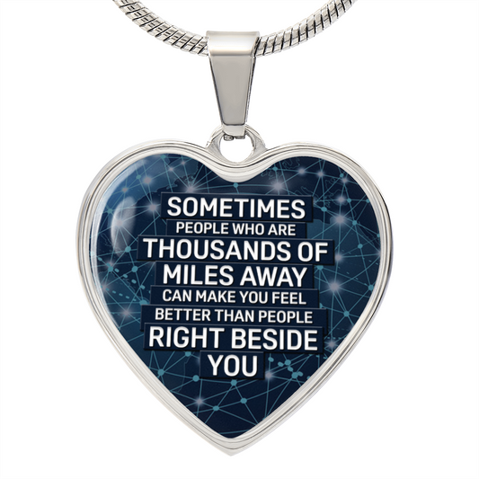 Sometimes People - Engravable Heart Pendant Necklace