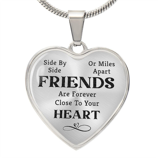 Friends Close to Your Heart - Engravable Heart Pendant Necklace