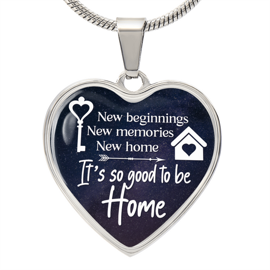 New Beginnings - Engravable Heart Pendant Necklace