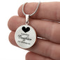 A Precious Daughter - Engravable Circle Pendant Necklace