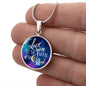 Love You to the Moon - Engravable Circle Pendant Necklace