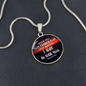 When You Go Through Deep Waters - Isiah 43:2 - Engravable Circle Pendant Necklace