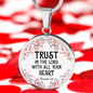 Trust in the Lord - Proverbs 3:5 - Engravable Circle Pendant Necklace