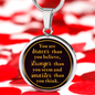 You Are Braver Than You Believe - Engravable Circle Pendant Necklace