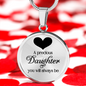 A Precious Daughter - Engravable Circle Pendant Necklace