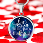 Love You to the Moon - Engravable Circle Pendant Necklace