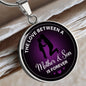 Mother & Son Forever - Engravable Circle Pendant Necklace