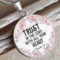 Trust in the Lord - Proverbs 3:5 - Engravable Circle Pendant Necklace