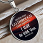 When You Go Through Deep Waters - Isiah 43:2 - Engravable Circle Pendant Necklace