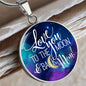 Love You to the Moon - Engravable Circle Pendant Necklace