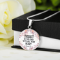 Trust in the Lord - Proverbs 3:5 - Engravable Circle Pendant Necklace