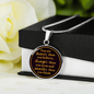 You Are Braver Than You Believe - Engravable Circle Pendant Necklace