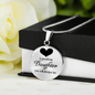 A Precious Daughter - Engravable Circle Pendant Necklace