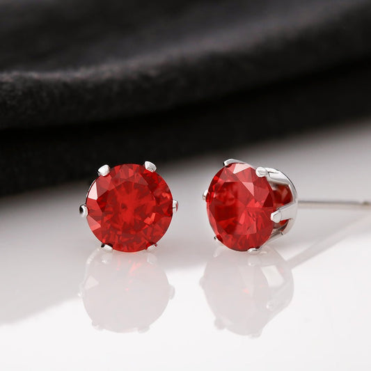 Red Cubic Zirconia Earrings - The Gift Eternal