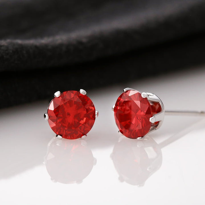 Red Cubic Zirconia Earrings - The Gift Eternal