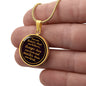 You Are Braver Than You Believe - Engravable Circle Pendant Necklace